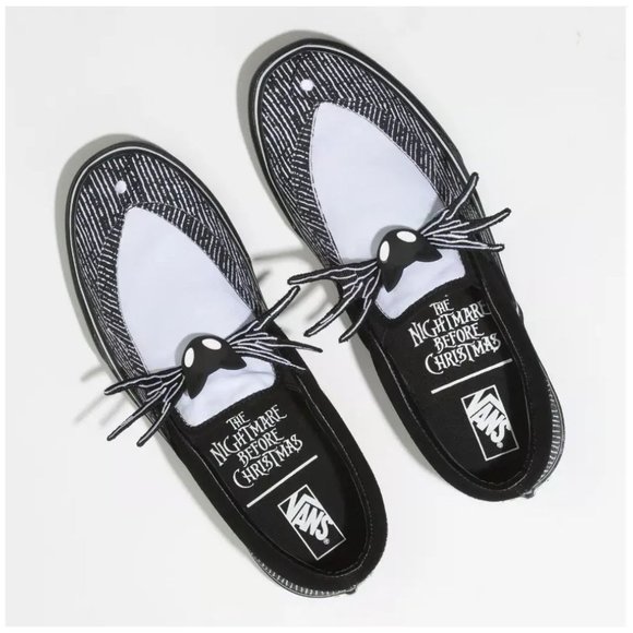 Vans x Disney Night Before Christmas Classic Slip-On Shoes Jack Skellington sz 5 - Picture 3 of 16